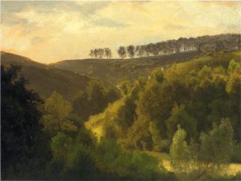 Albert Bierstadt : Sunrise over Forest and Grove